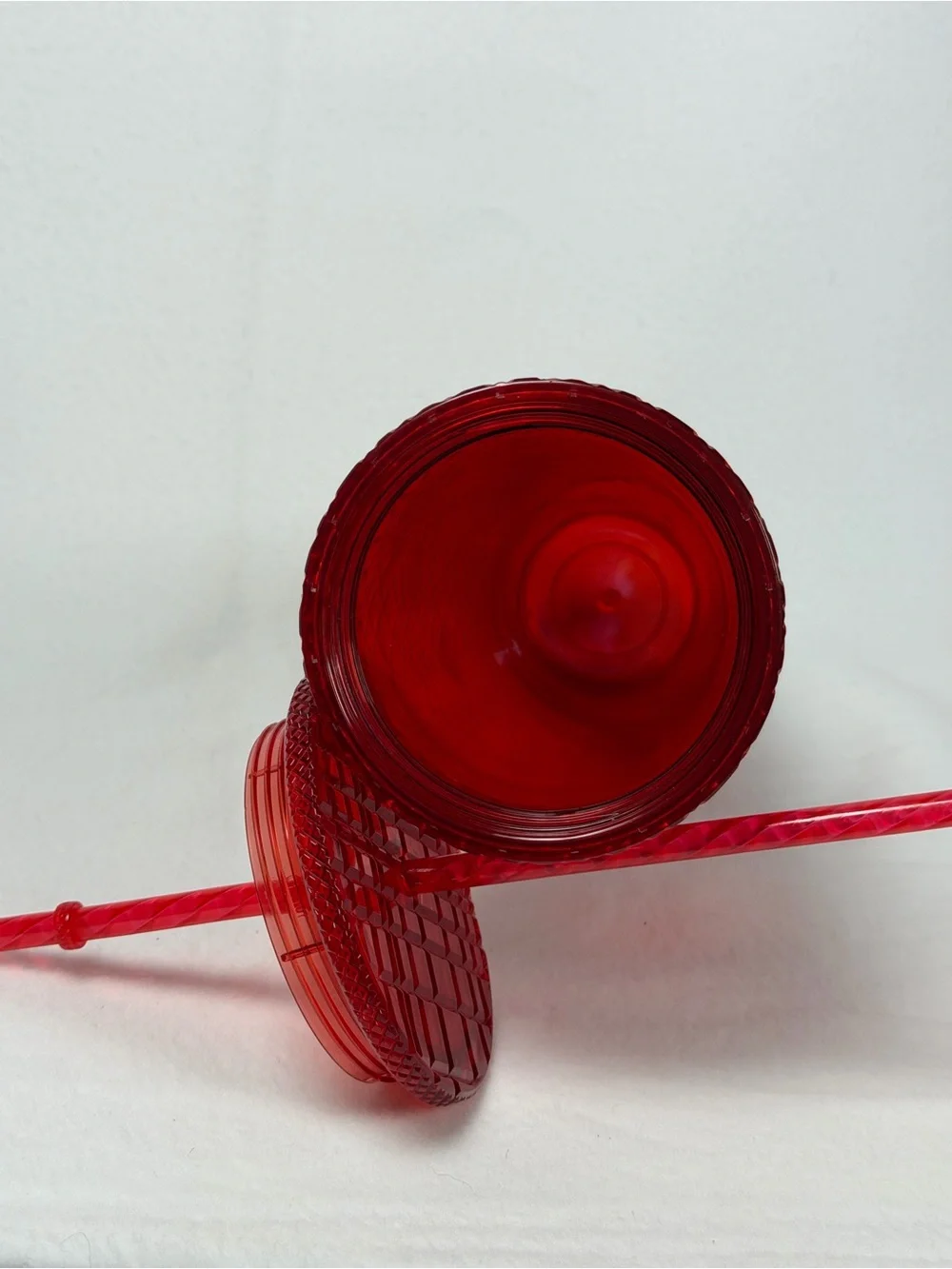 Starbucks 24 oz Tumbler Ruby Red Studded Cold Cup